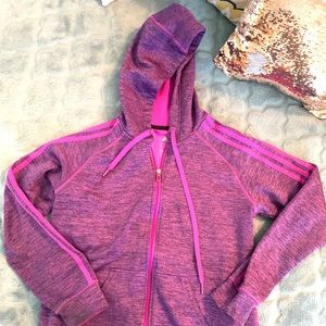 Adidas Purple ZIP Hoodie Women’s Small